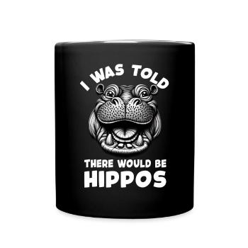 Nilpferd - Tasse einfarbig - Schwarz - Vorne