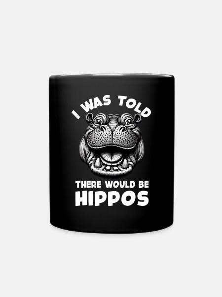 Nilpferd - Tasse einfarbig - Schwarz