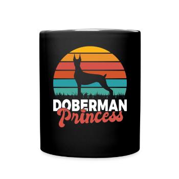 Doberman Gifts - Tasse einfarbig - Schwarz - Vorne