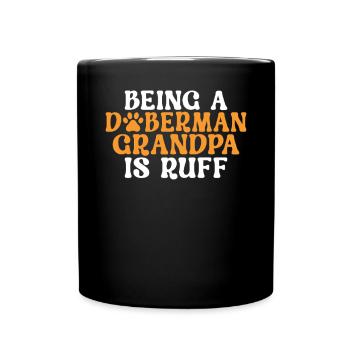 Doberman Gifts - Tasse einfarbig - Schwarz - Vorne