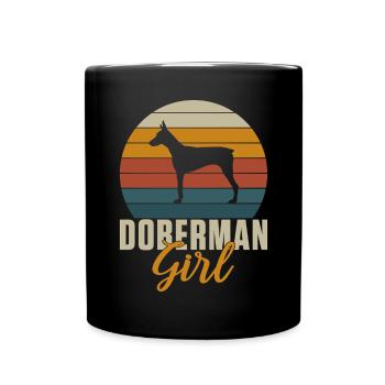Doberman Gifts - Tasse einfarbig - Schwarz - Vorne