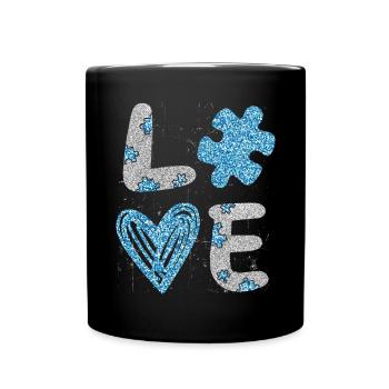 Autismus - Tasse einfarbig - Schwarz - Vorne