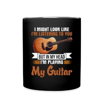 Gitarrist Musiker Gitarrenmusik - Tasse einfarbig - Schwarz - Vorne