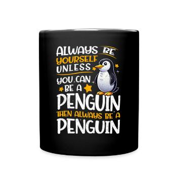 Penguine Vogelliebhaber Penguin -Enthusiast - Tasse einfarbig - Schwarz - Vorne