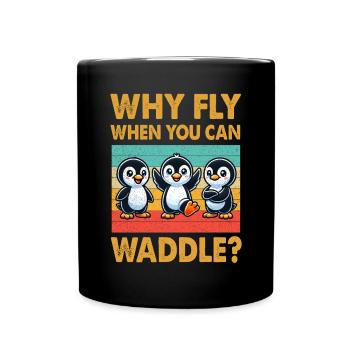 Penguine Vogelliebhaber Penguin -Enthusiast - Tasse einfarbig - Schwarz - Vorne