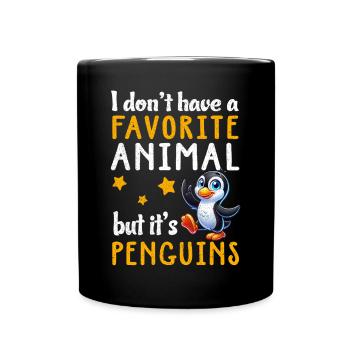 Penguine Vogelliebhaber Penguin -Enthusiast - Tasse einfarbig - Schwarz - Vorne