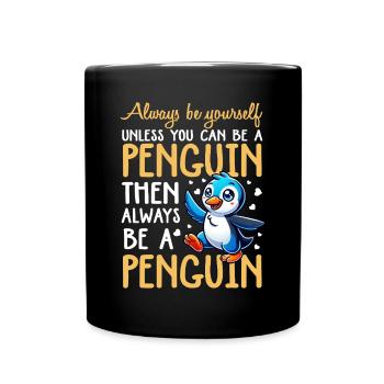 Penguine Vogelliebhaber Penguin -Enthusiast - Tasse einfarbig - Schwarz - Vorne