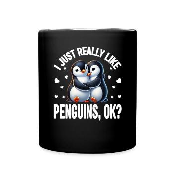 Penguine Vogelliebhaber Penguin -Enthusiast - Tasse einfarbig - Schwarz - Vorne