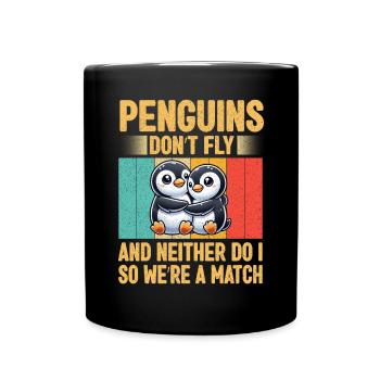 Penguine Vogelliebhaber Penguin -Enthusiast - Tasse einfarbig - Schwarz - Vorne
