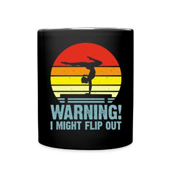 Gymnast Floor Gymnastics Acrobatics - Full Colour Mug - black - Front
