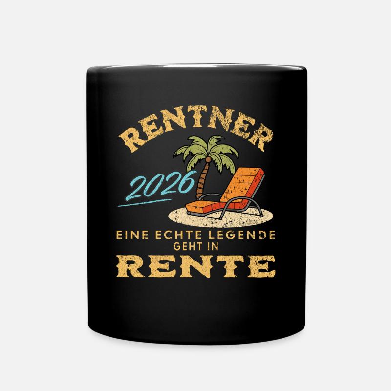 Rentner 2026 - Tasse einfarbig - Schwarz