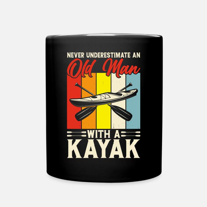 Kajak Kajakfahren paddeln Kajaker Kajakerin - Tasse einfarbig - Schwarz