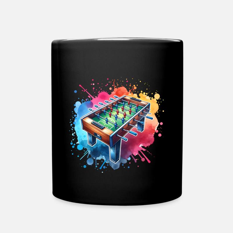 Tischkicker Tischfußball - Tasse einfarbig - Schwarz