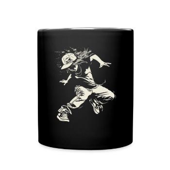 B-Girl Skizze - Tasse einfarbig - Schwarz - Vorne