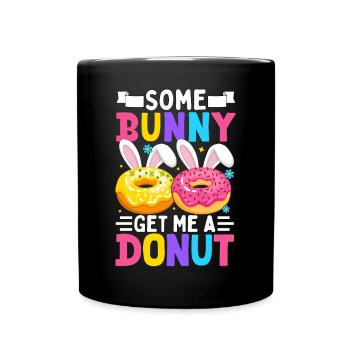 Un lapin m’apporte un beignet - Mug uni - noir - Devant