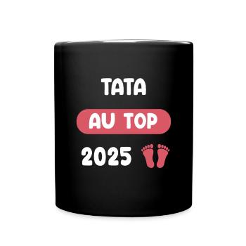 An der Spitze 2025: Tata kündigt Schwangerschaft an - Tasse einfarbig - Schwarz - Vorne