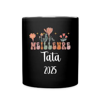 Tata 2025 Best Flowers Schwangerschaftsankündigung - Tasse einfarbig - Schwarz - Vorne