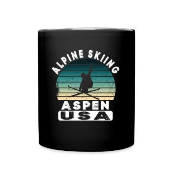 Aspen Snowmass Skigebiet Colorado Rocky Mountains - Tasse einfarbig - Schwarz - Vorne