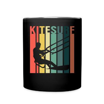 Kitesurfeur Kiteboard Kitesurf Kitesurf - Mug uni - noir - Devant