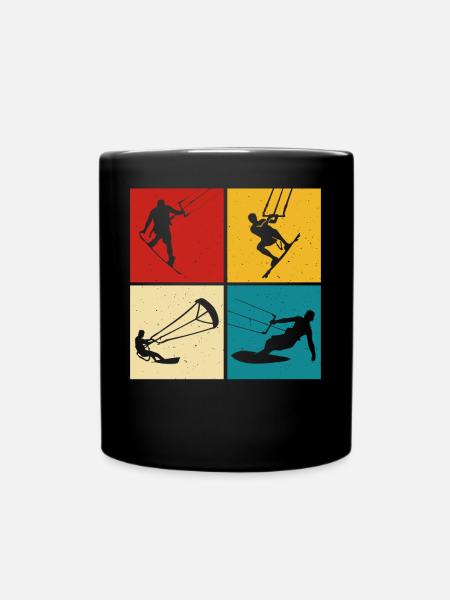Kitesurfer Kiteboard Kitesurfen Kitesurf - Tasse einfarbig - Schwarz