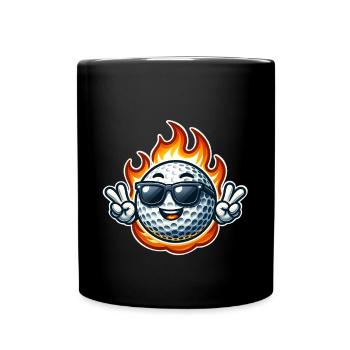 Golf Feuerball - Tasse einfarbig - Schwarz - Vorne