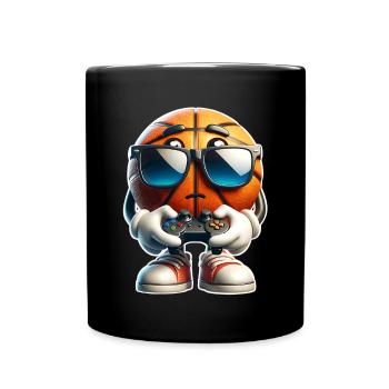 Basketball Gaming Gamer - Tasse einfarbig - Schwarz - Vorne