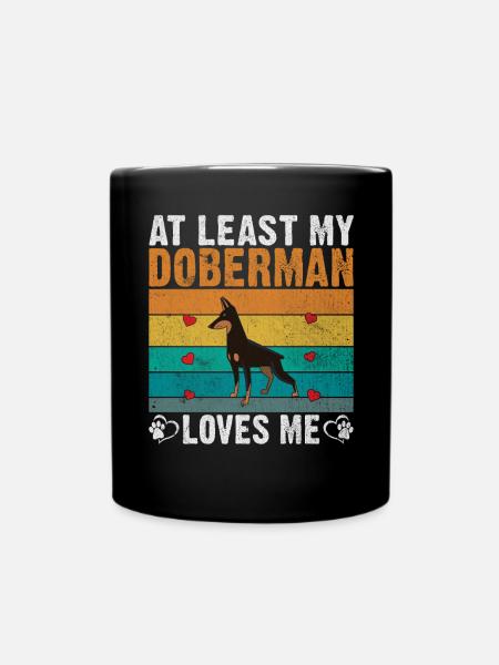 Doberman Gifts - Tasse einfarbig - Schwarz