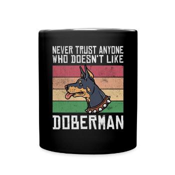 Doberman Gifts - Tasse einfarbig - Schwarz - Vorne
