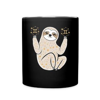 Gémeaux Zodiaque Paresseux Magique - Mug uni - noir - Devant