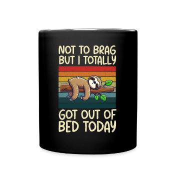 Sloths, Animal Lover, Sloth Lover, Lazy Sloth - Full Colour Mug - black - Front
