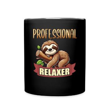 Sloths, Animal Lover, Sloth Lover, Lazy Sloth - Full Colour Mug - black - Front