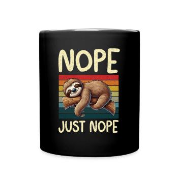 Sloths, Animal Lover, Sloth Lover, Lazy Sloth - Full Colour Mug - black - Front