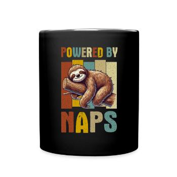 Sloths, Animal Lover, Sloth Lover, Lazy Sloth - Full Colour Mug - black - Front
