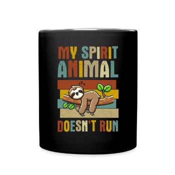 Sloths, Animal Lover, Sloth Lover, Lazy Sloth - Full Colour Mug - black - Front