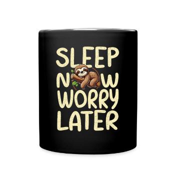 Sloths, Animal Lover, Sloth Lover, Lazy Sloth - Full Colour Mug - black - Front