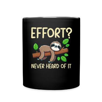 Sloths, Animal Lover, Sloth Lover, Lazy Sloth - Full Colour Mug - black - Front