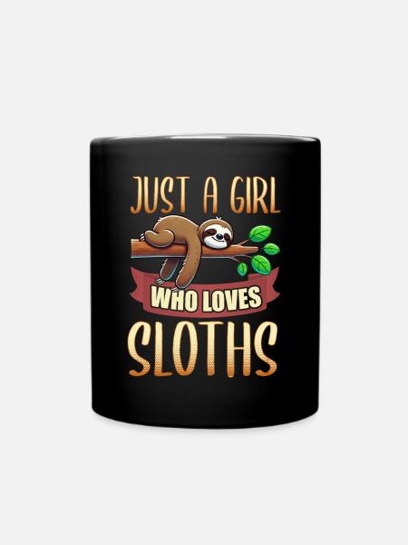 Faultiere Tierliebhaber Faultierlöbe Lazy Faultier - Tasse einfarbig - Schwarz