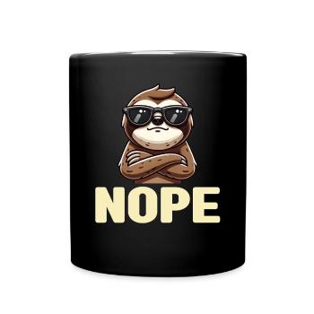 Sloths, Animal Lover, Sloth Lover, Lazy Sloth - Full Colour Mug - black - Front