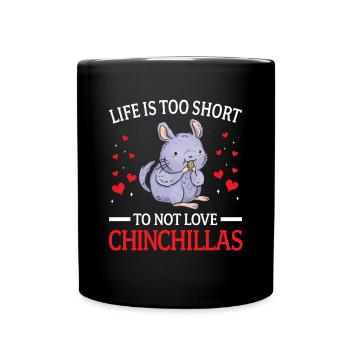 Chinchilla n’aime pas les rongeurs Souris laineuse - Mug uni - noir - Devant