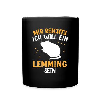 Wants a lemming to be a vole Lemming - Full Colour Mug - black - Front