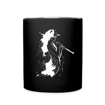 Croquis de joueur de flûte - Mug uni - noir - Devant
