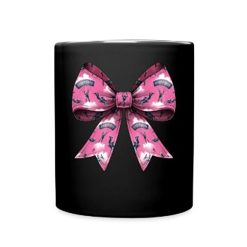 Coquette Bow Parachutisme - Mug uni - noir - Devant