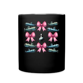 Coquette Bow Sous-marin Fête des Mères Pink Bow Mom - Mug uni - noir - Devant