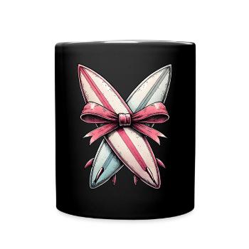 Coquette Bogen Surfen Mütter Tag Surfboarder - Tasse einfarbig - Schwarz - Vorne