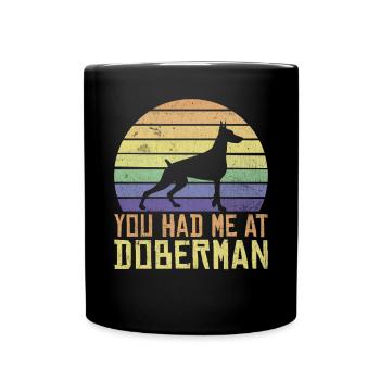 Doberman Gifts - Tasse einfarbig - Schwarz - Vorne