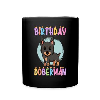 Doberman Gifts - Tasse einfarbig - Schwarz - Vorne