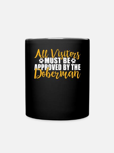 Doberman Gifts - Tasse einfarbig - Schwarz