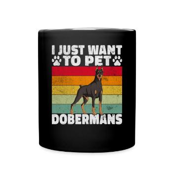Doberman Gifts - Tasse einfarbig - Schwarz - Vorne