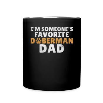 Doberman Gifts - Tasse einfarbig - Schwarz - Vorne