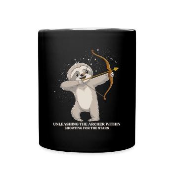 Signe du zodiaque Sagittaire paresseux libérer le - Mug uni - noir - Devant